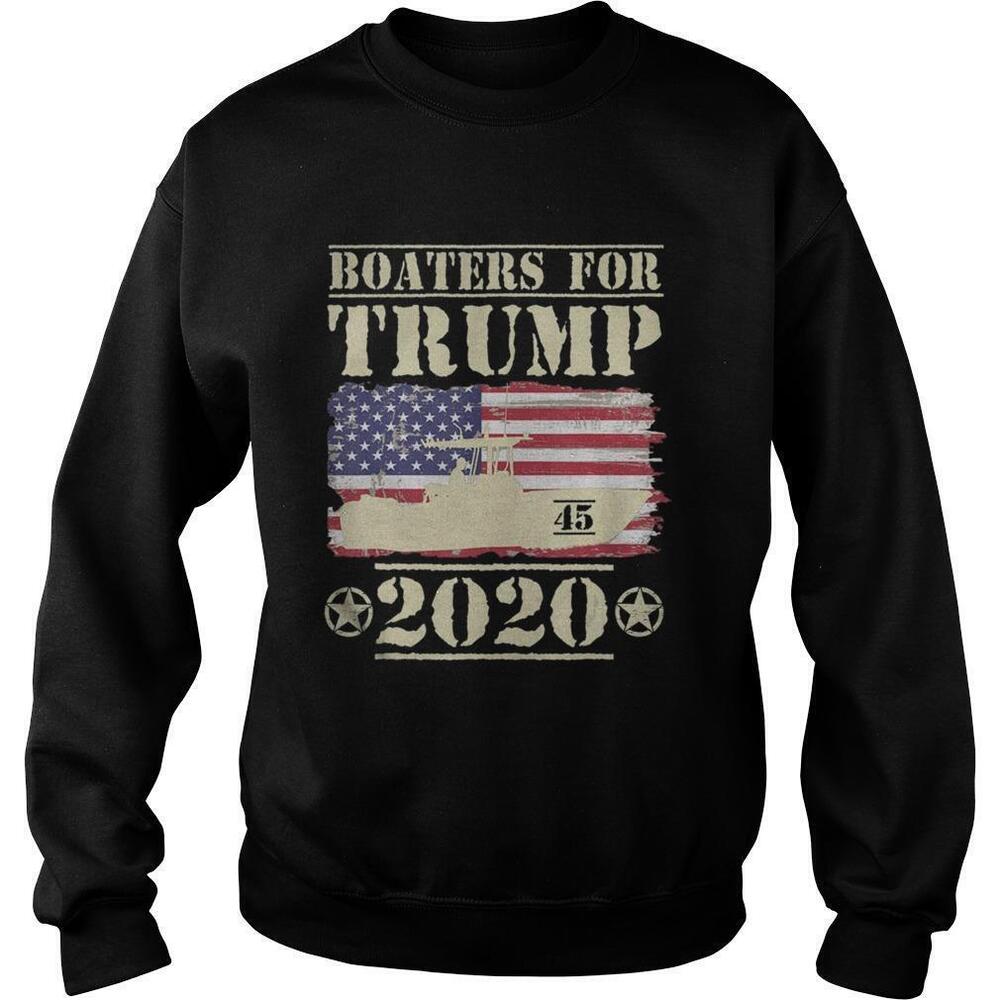 Boaters For Trump 2020 45American Flag Boating Sweatshirt